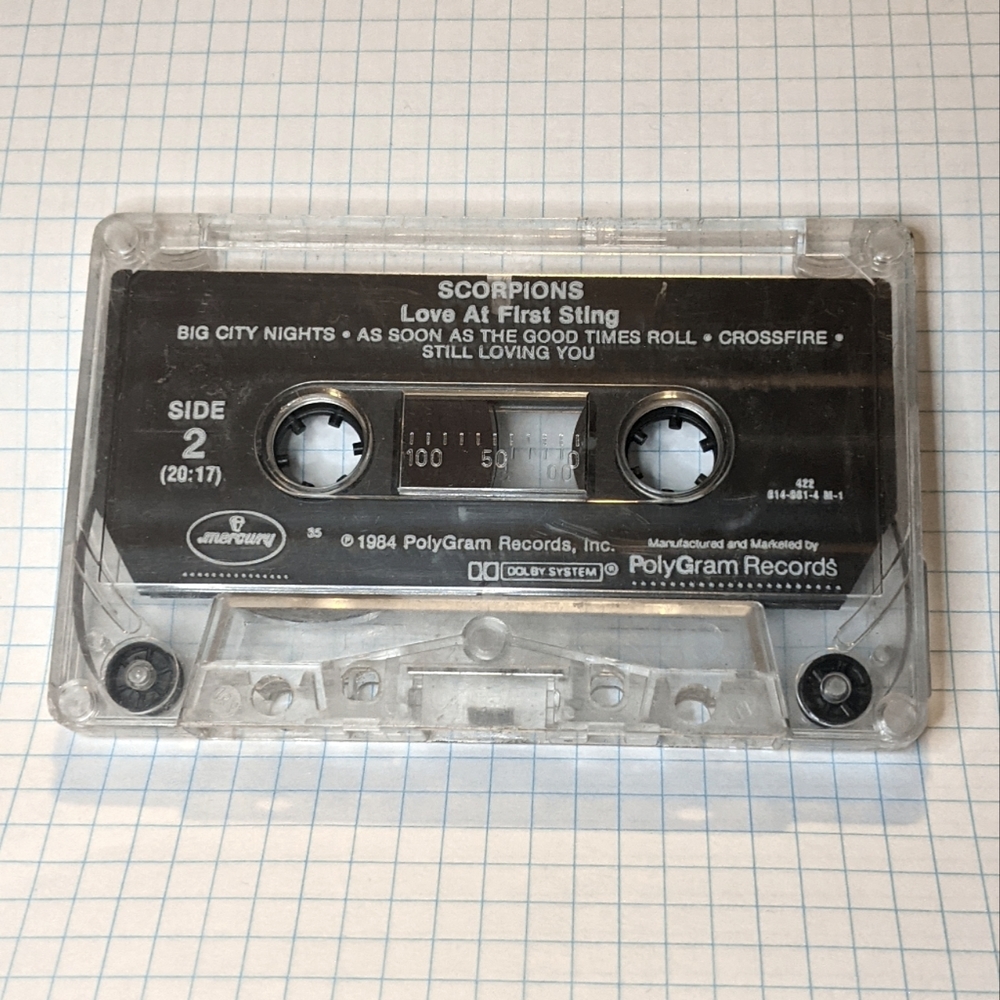 Scorpions love at first sting cassette tape
